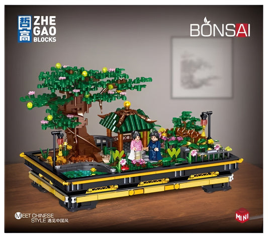 Zhe Gao Building Block Mini Bonsai Series, National Sophora, Mini Block, 1008 Pcs, (00903)